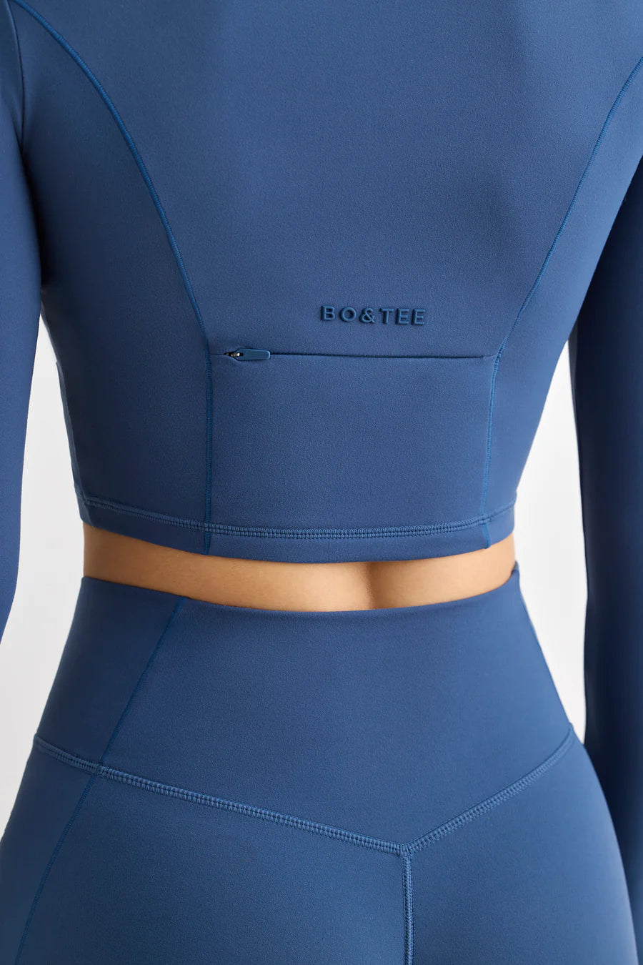 Bo&tee Soft Active Half Zip Crop Top
