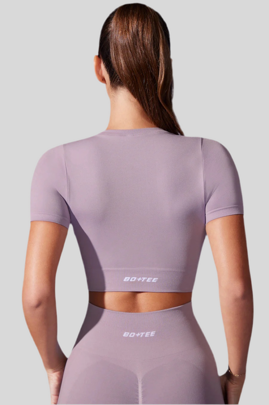 Bo&tee Cap Sleeve Define Luxe Crop Top
