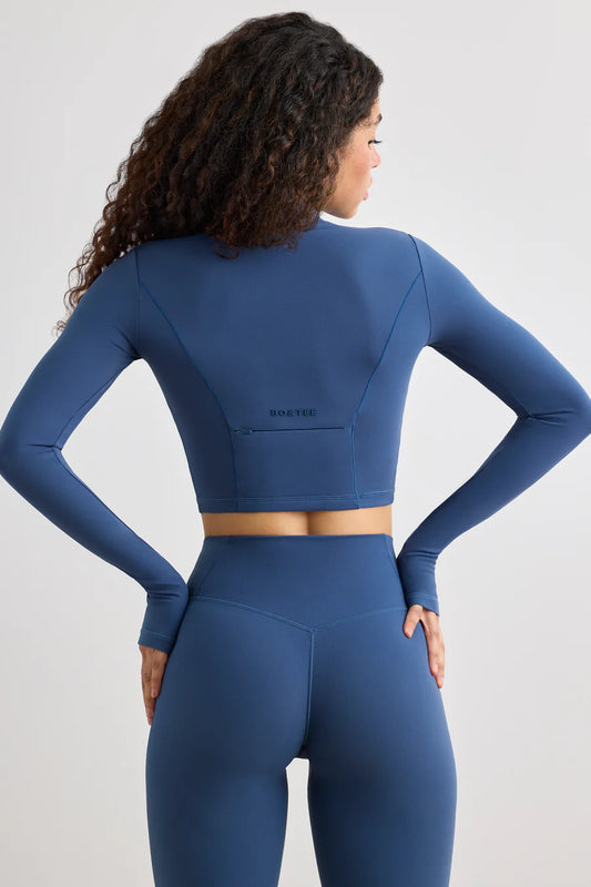 Bo&tee Soft Active Half Zip Crop Top
